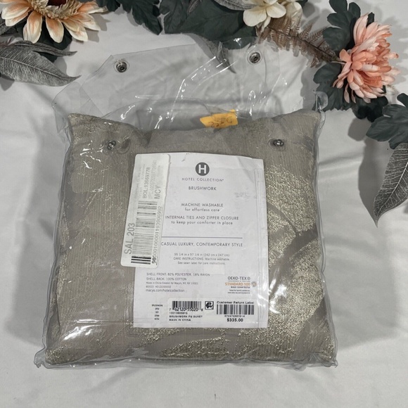 NIB $335 [ Full / Queen ] Duvet Cover for Hotel Collection Brushwork‎ - Picture 3 of 13
